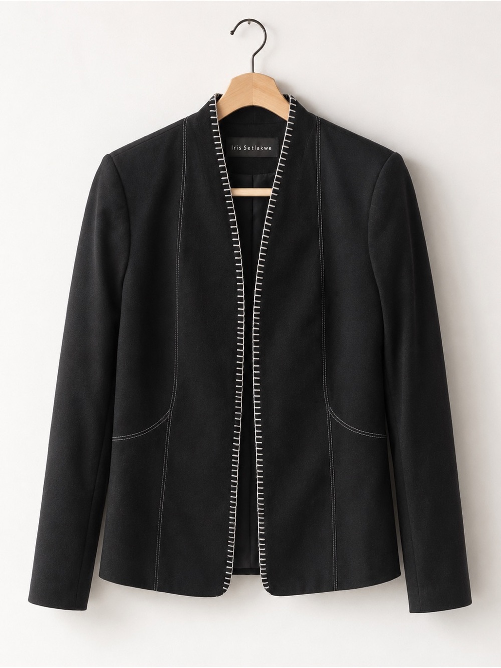 Iris Setlakwe Black Open Front Blazer – Women’s Size 4